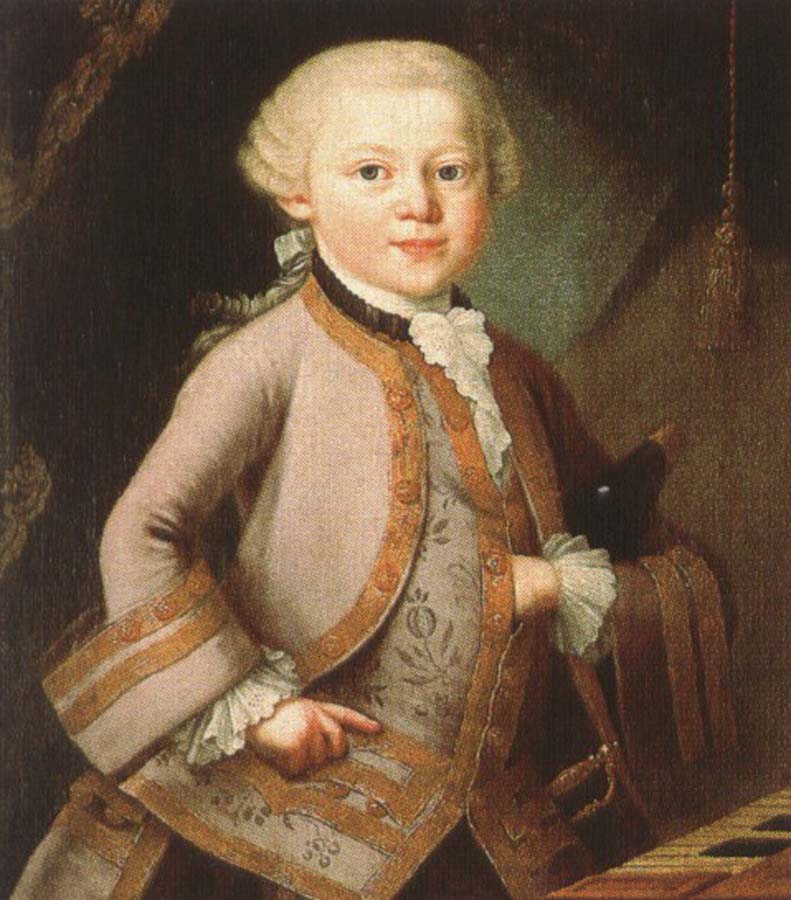 antonin dvorak mozart at the age of six in court dress, painted p a lorenzoni